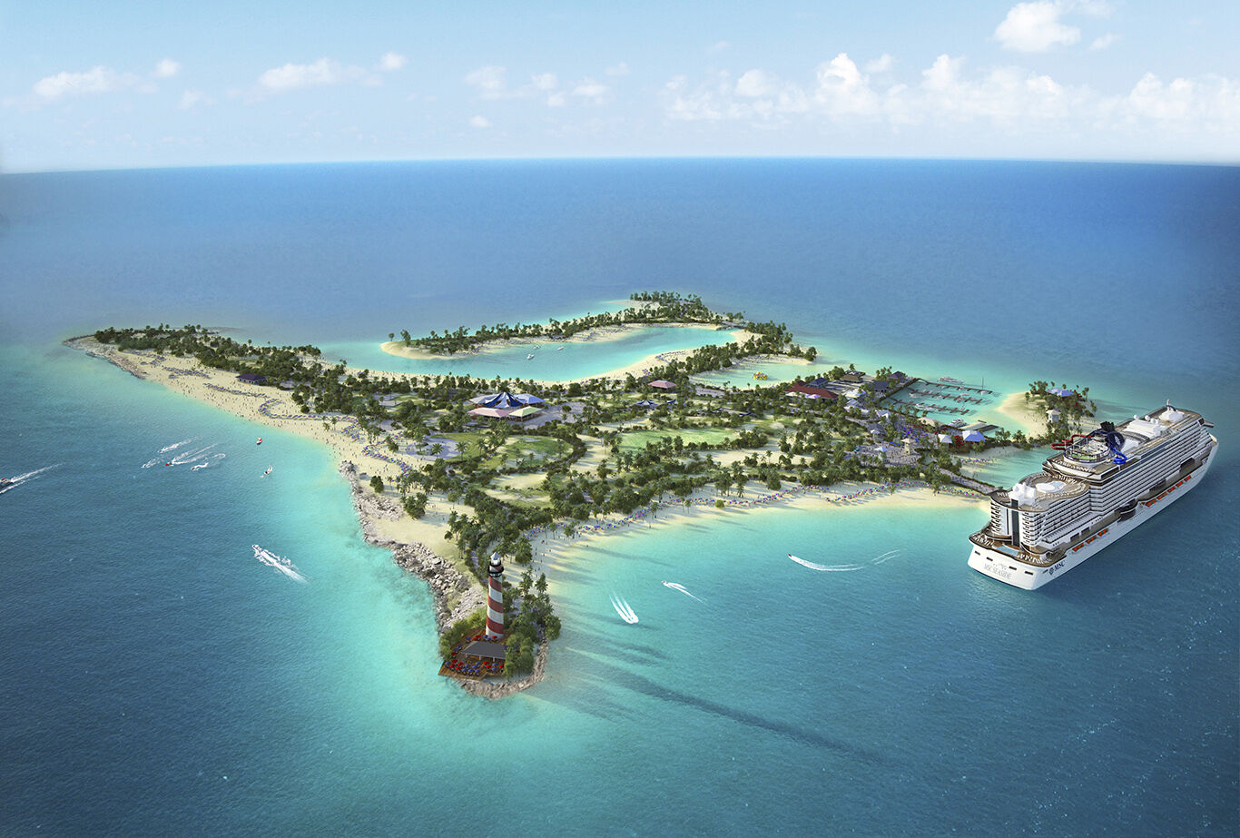 Ocean Cay MSC Marine Reserve where the ship docks at a special pier and is an extension of the island experience