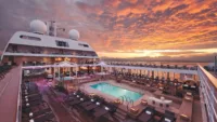 Seabourn ship at dusk