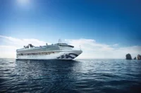 At sea