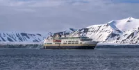 At sea
