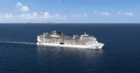 At sea