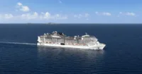At sea