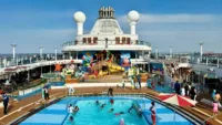 Cruise ship pool deck