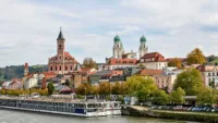 River cruise ship canva