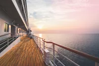 Evenings on deck may require wearing layers.