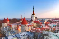 Ships dock at the beautiful Tallinn in Estonia. Credit: Shutterstock