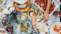 Food on table