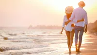 Couple beach