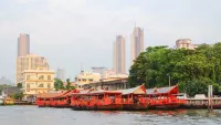 Rice barge in Thailand on river