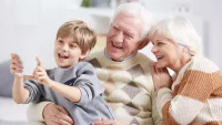 Grandparents and child
