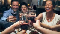 Princess Cruises guests drinking wine