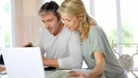 Couple on a laptop