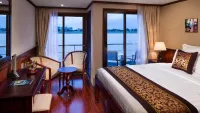 Relax in your cabin aboard an AmaWaterways ship on the Mekong River. Credit: AmaWaterways