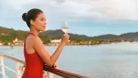 Woman having drink min