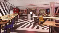 Virgin Voyages' Razzle Dazzle restaurant features a vegetarian friendly menu and exciting events like drag queen brunch. Credit: Cruise Deck Plans.