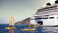 One of Seabourn's most popular guest offerings is Marina Day featuring complimentary watersports. Credit: Seabourn