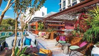 Savour a sundowner at colourful Serena Rooftop.