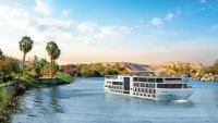 The exhibition coincides with the launch of the new Viking Osiris, which will sail a 12-day 'Pharaohs & Pyramids' itinerary on the Nile. Credit: Viking