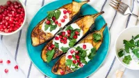 Baked aubergines