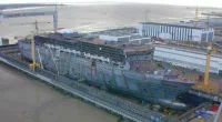Cunard's Queen Mary 2 under construction in France. (Credit: Cunard/queenmarycruises.net)