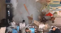 SS Ile de France dining room explosion