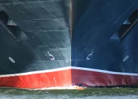 The QE2's bow from straight on. Credit: Shutterstock