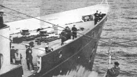 Prince Phillip boards HMY Britannia using a jackstay. Credit: Picryl
