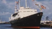 HMY Britannia in King George Dock, Hull, July 1977. Credit: Picryl