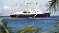The Royal Yacht anchored abroad. Credit: Royal Yacht Britannia
