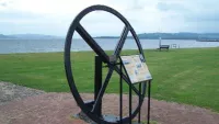 The original flywheel from PS Comet can now be visited in Scotland Credit Wikicommons
