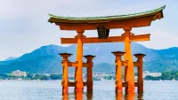Itsukushima Jinja red torii gate
