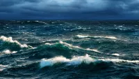 Stormy sea ocean waters