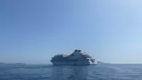 Elaine Page serves as godmother to Seabourn Ovation. Credit: Kaye Holland