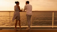 Young Couple on Cunard Cruise