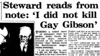 Gay Gibson Newspaper Clipping Murder