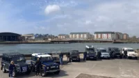 RNLI Poole Crew Land Rovers