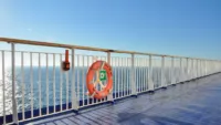 Railings are designed so that falling overboard is almost impossible | Credit: Canva