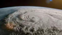 Tropical storm satellite image
