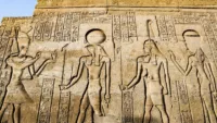 Egyptian hieroglyphics at the Temple of Kom Ombo