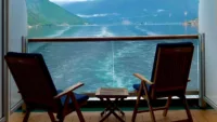 Cruise ship balcony