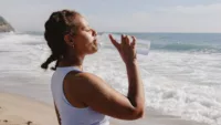 Refillable water bottle