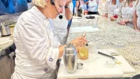 A cooking class on Oceania Allura | Credit: Kaye Holland