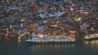 Tromso at Night Cred Fred Olsen