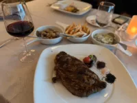 Ribeye steak at the Crown Grill on Discovery Princess