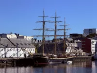 Old ship in Ålesund harbour