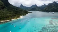 French Polynesia some clouds
