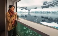 Marvelling at the frozen landscapes of Antarctica | Credit: Viking