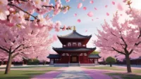 The cherry blossom season varies across Japan