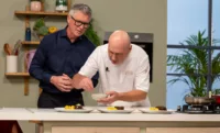 Michelin-starred chef Marc Fosh cooking up a storm on set