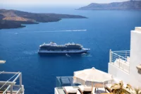 Oceania Allura off the coast of Santorini 1